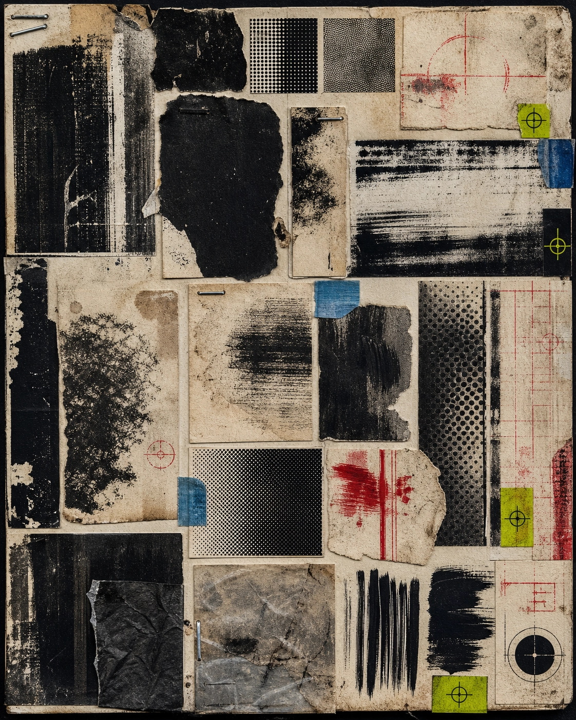 DENIED CITY physical print texture and material study